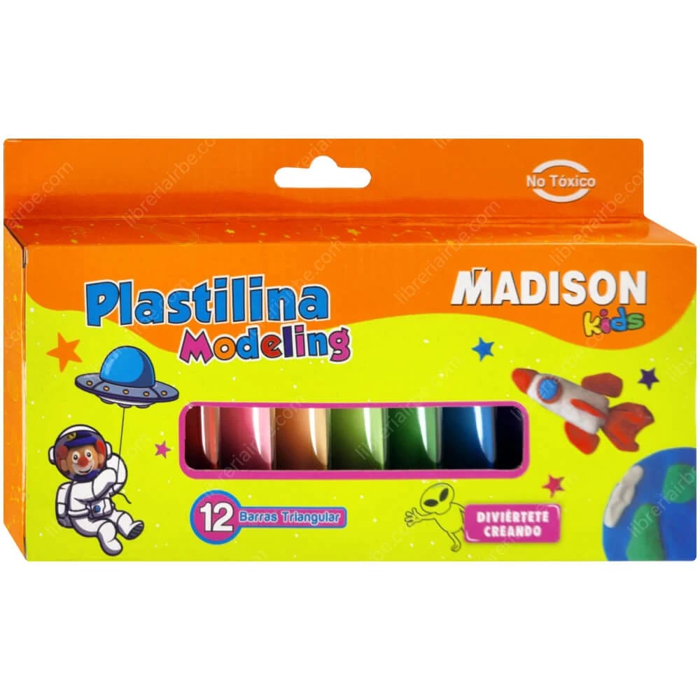 Plastilina Madison Triangular 12 Colores | Frebiel